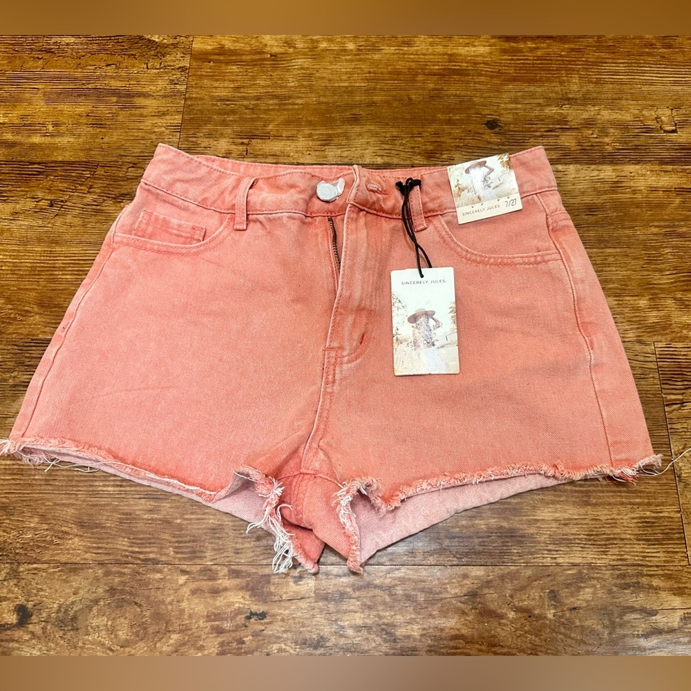 Sincerely Jules Coral Jean Shorts